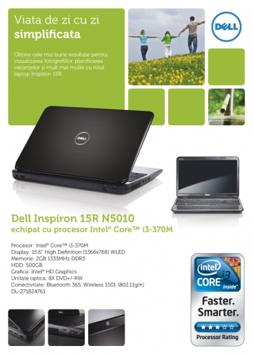 Dell products brochure A5, 4 pages printed on thick matte paper