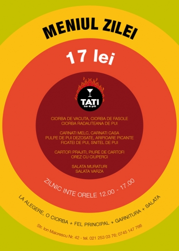 TATI BAR flyers A5 flyers printed on 150 glossy paper
