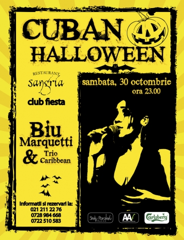 halloween at sangria email newsletter and posters