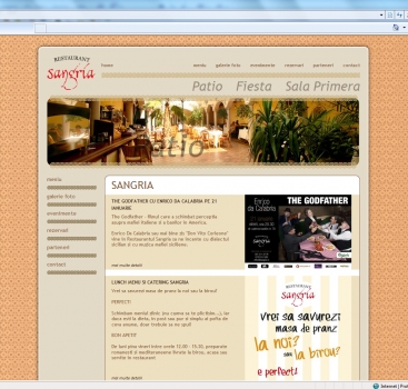 www.sangria.ro website graphics and programming
